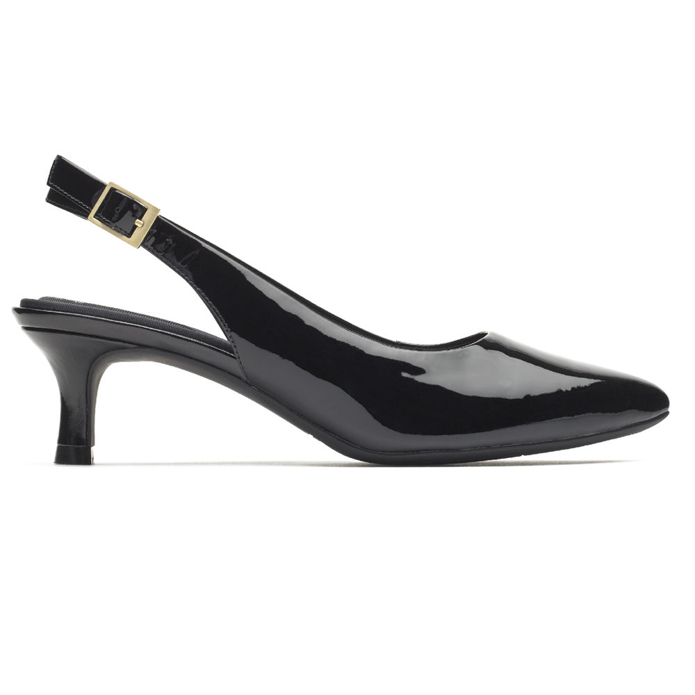 Rockport Singapore Womens Pumps - Total Motion Kaiya Slingback Black - KQ5243978